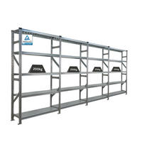 FACHBODENREGAL Proximo 200x480x32cm 5 Ebenen Fachlast 200 kg Beidseitig nutzbar Verzinkt - Silberfarben, Metall (480/200/32cm) - PROREGAL