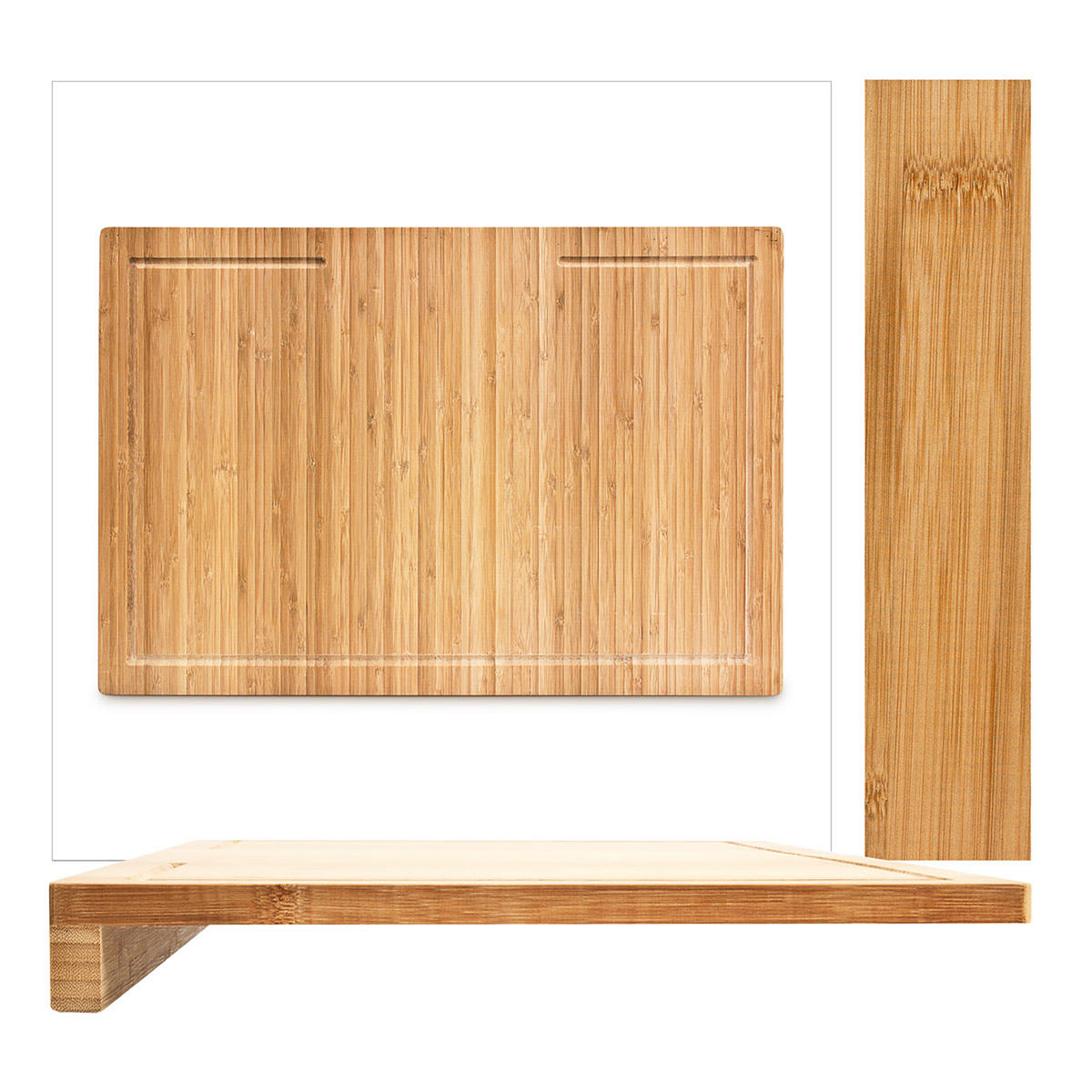 TRANCHIERBRETT - Hellbraun, Holz (56/38cm) - Relaxdays