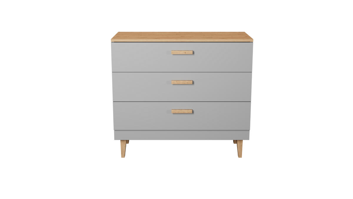 KOMMODE Denver 100/90/47 - Grau, Holzwerkstoff (100/90/47cm) - RAUMHIRSCH FURNITURE