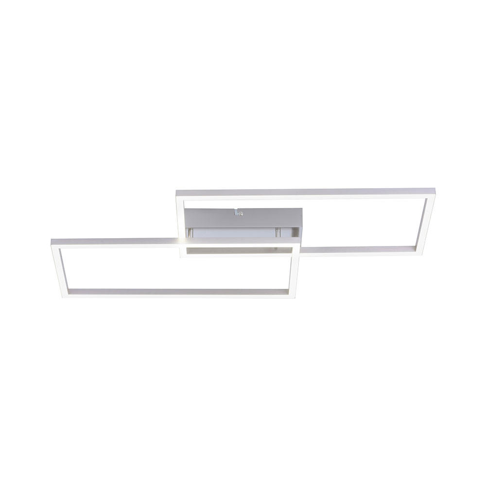 LED DECKENLEUCHTE Weiß matt - Weiß, Metall (60.5/32.5/6.5cm)