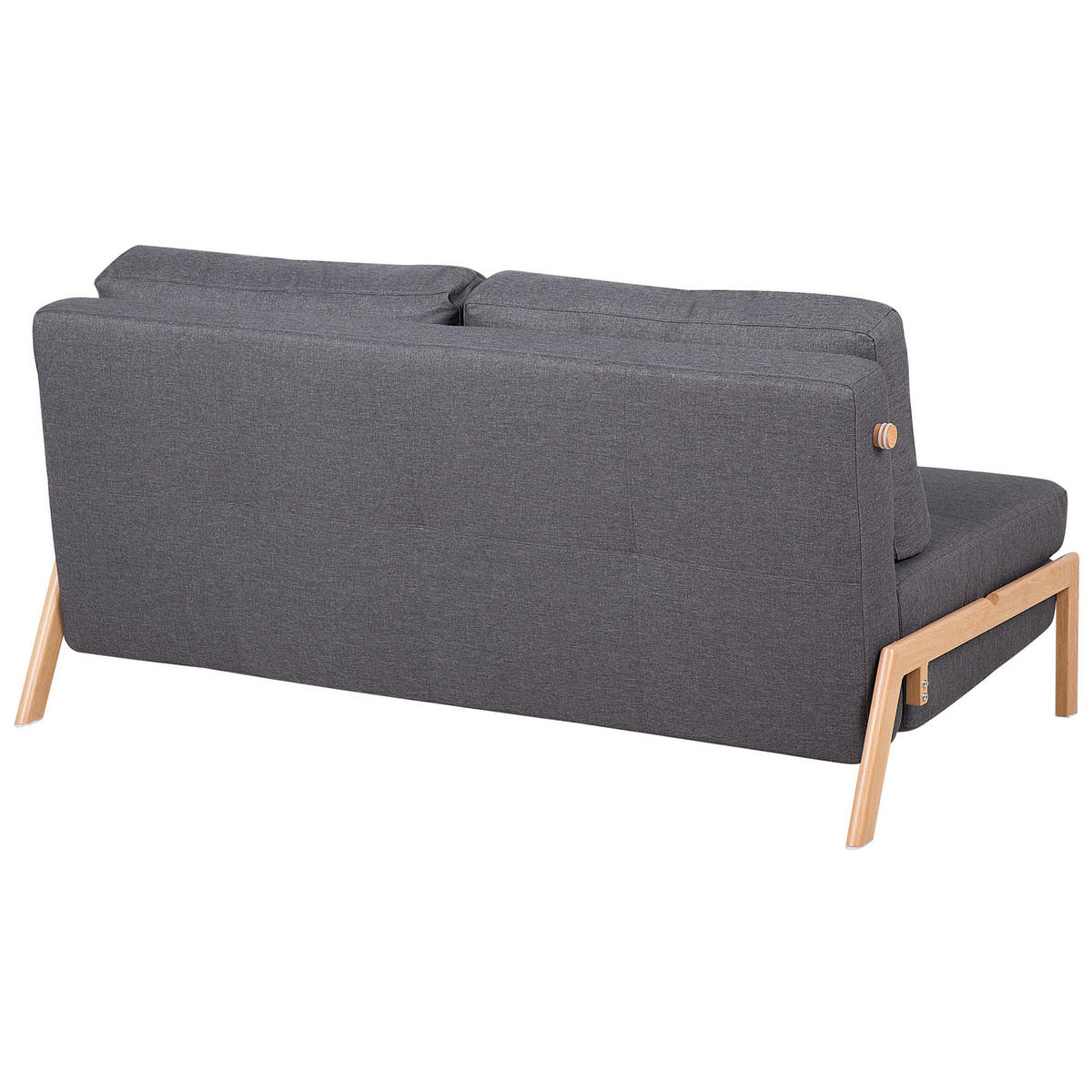 2-SITZER-SCHLAFSOFA Polsterbezug Dunkelgrau Edland - Dunkelgrau, Textil (152/76/92cm) - Beliani