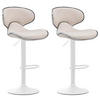 BARHOCKER 2er Set Stoff creme - Creme/Weiß, Textil/Metall (46/88/49cm) - CLP