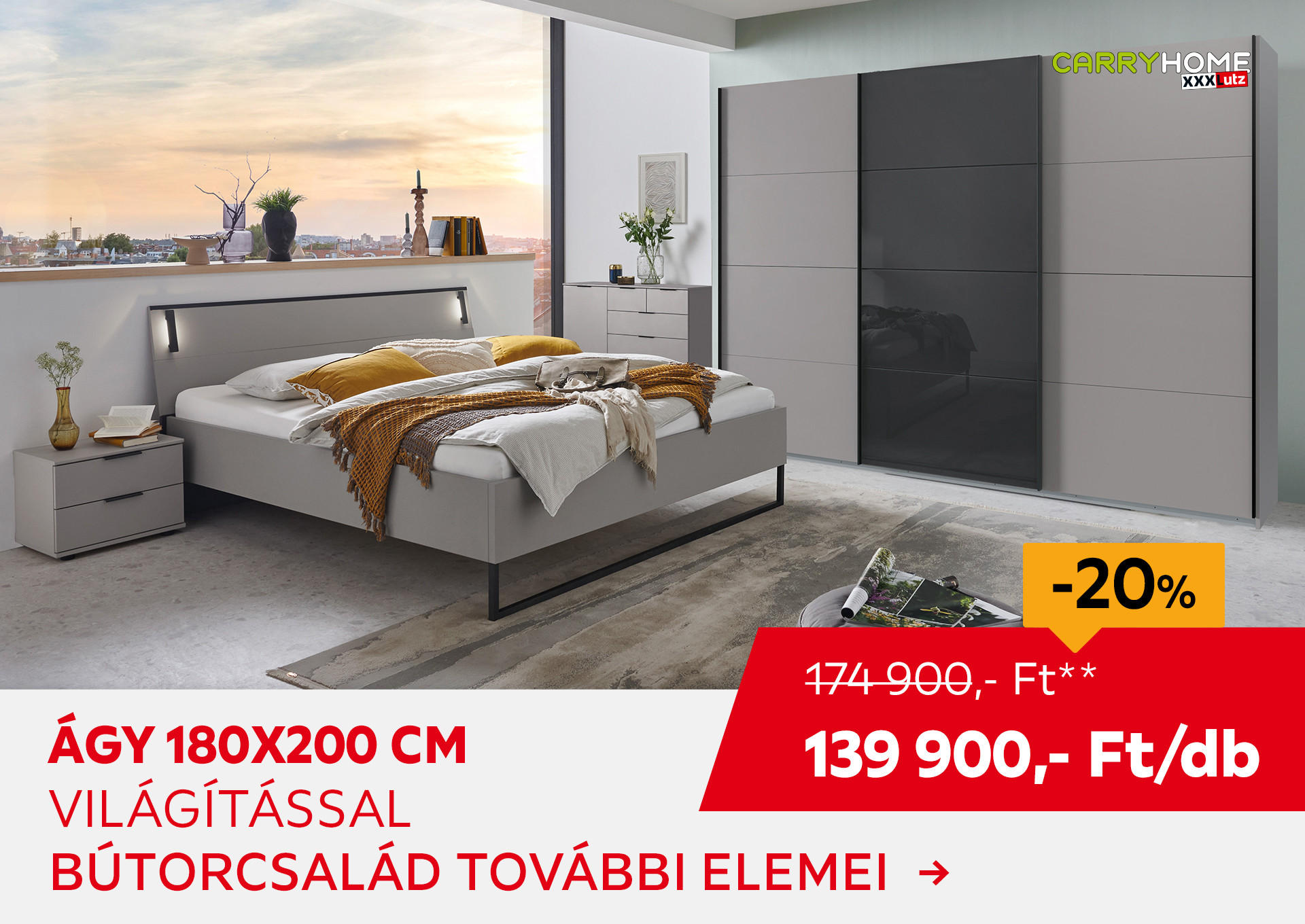 ÁGY 180x200 cm Kiemelt termék 174900 Ft.- helyett 139900 Ft.-