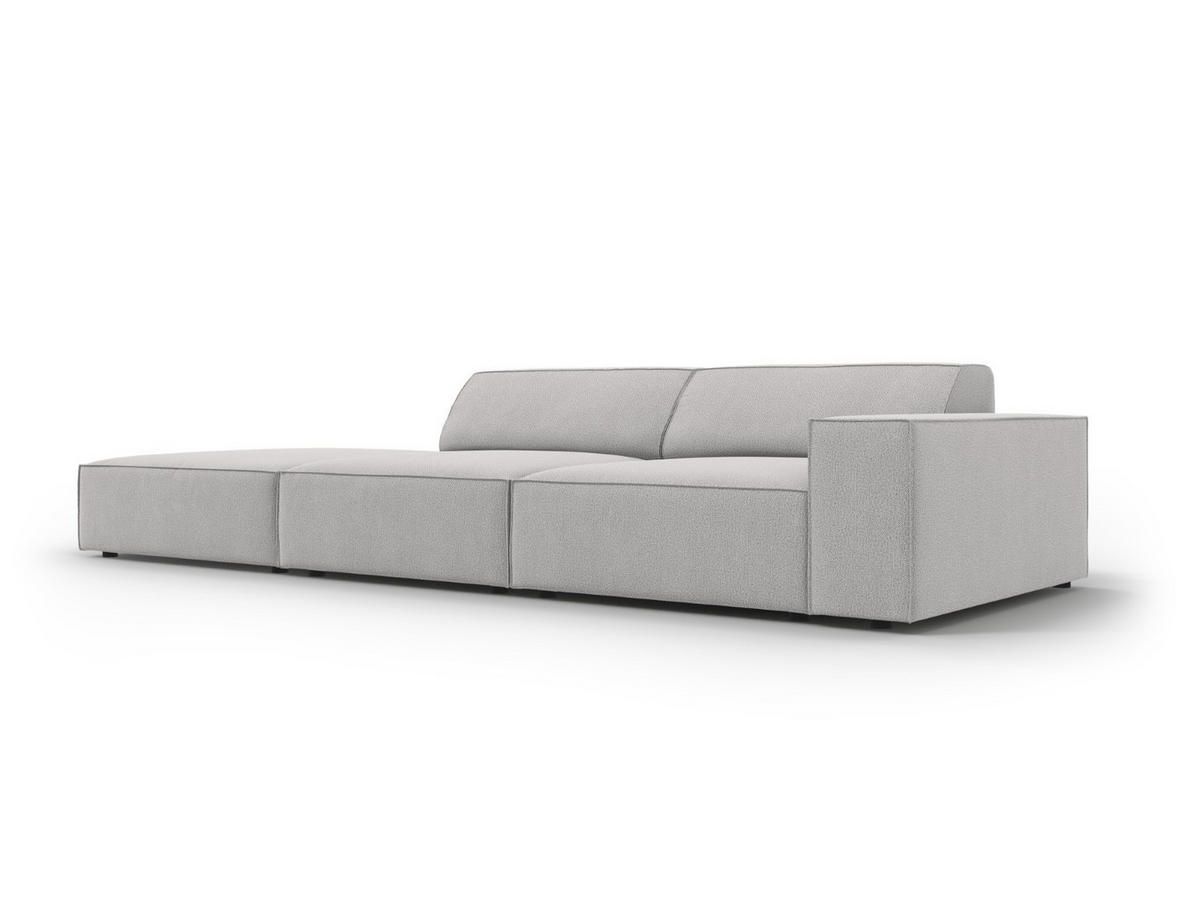 SOFA Jodie aus strukturiertem Stoff hellgrau 3 Sitzplätze - Hellgrau, Textil (102/70/262cm) - Micadoni