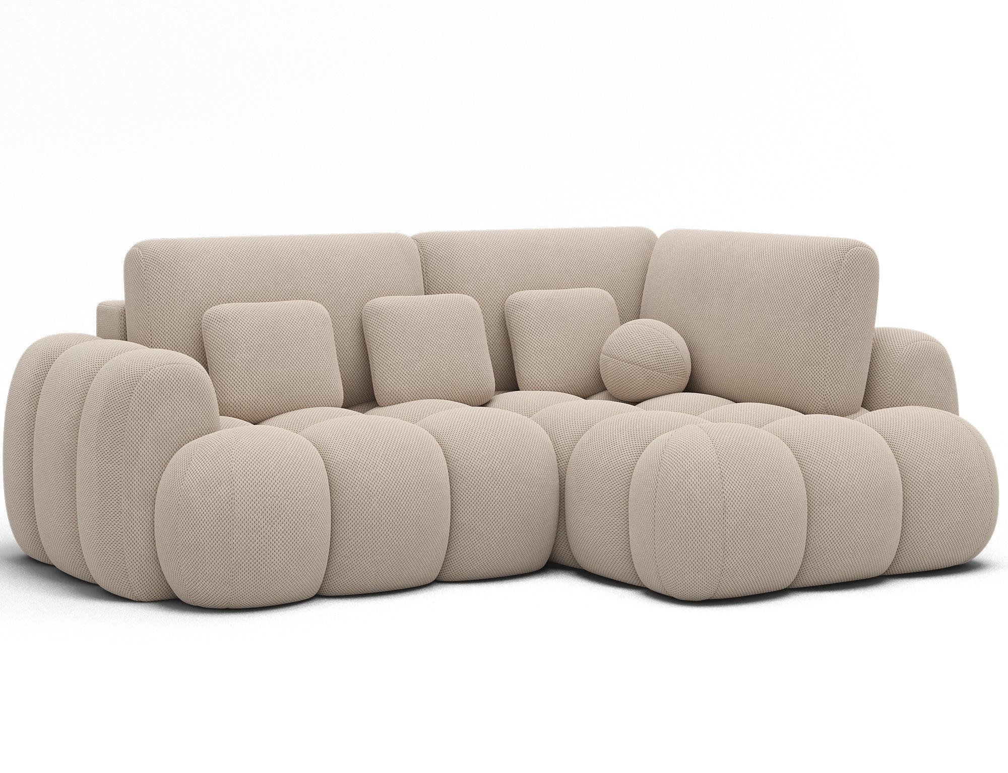 ECKSOFA COZION L-Form mit Schlaffunktion & Bettkasten – Modernes 3-Sitzer Sofa, HR-Kaltschaum, Wellenfederung, 267 × 165 cm - Beige/Schwarz, Kunststoff (267/165cm) - Wohnideebilder