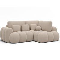 ECKSOFA COZION L-Form mit Schlaffunktion & Bettkasten – Modernes 3-Sitzer Sofa, HR-Kaltschaum, Wellenfederung, 267 × 165 cm - Beige/Schwarz, Kunststoff (267/165cm) - Wohnideebilder