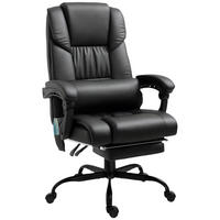 KANCELÁŘSKÁ židle z umělé kůže, černá - černá, kov/plast (75/122/66cm) - Vinsetto
