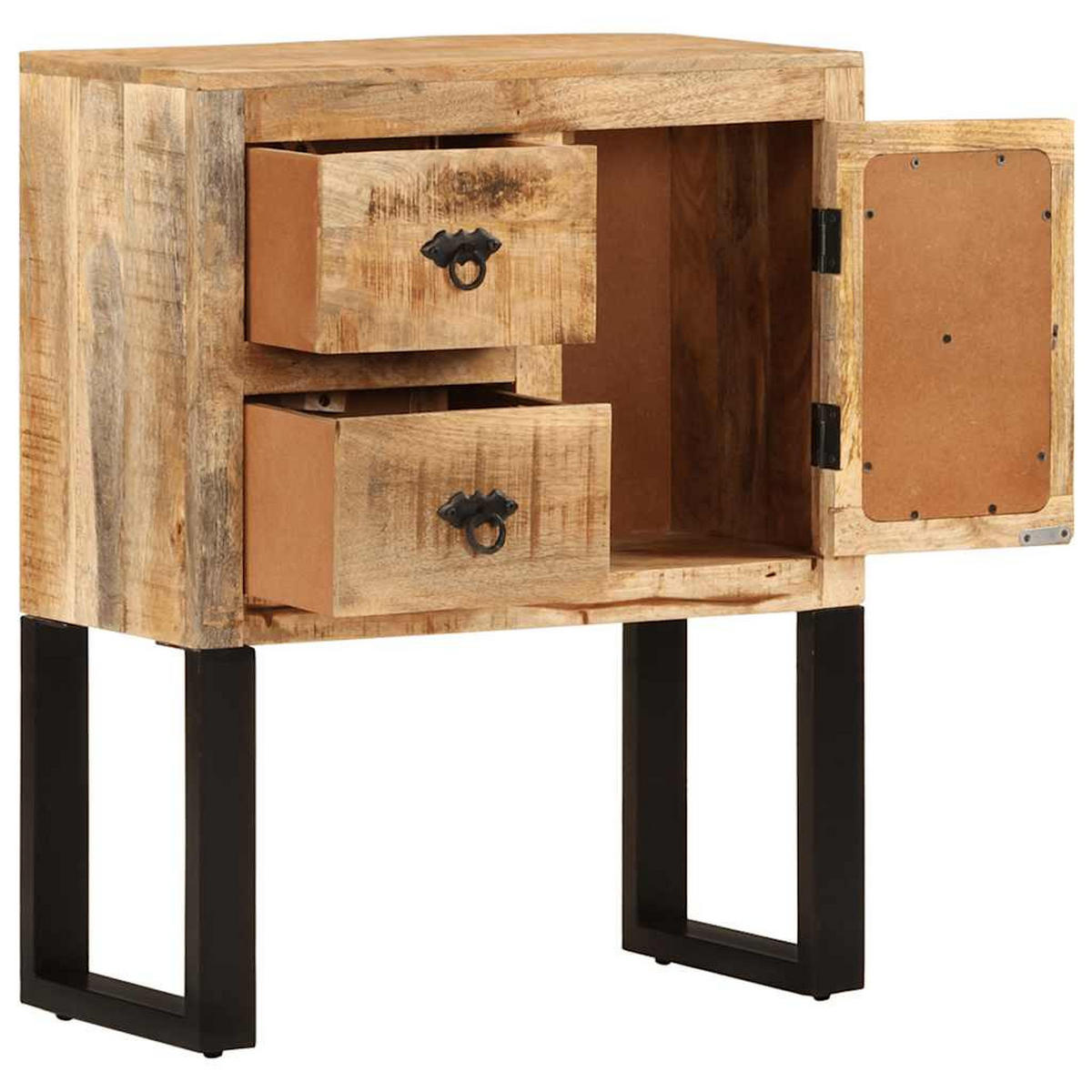 SIDEBOARD 60/30/76 Cm Massivholz Mango - Braun, Holz (30/76/60cm) - vidaXL