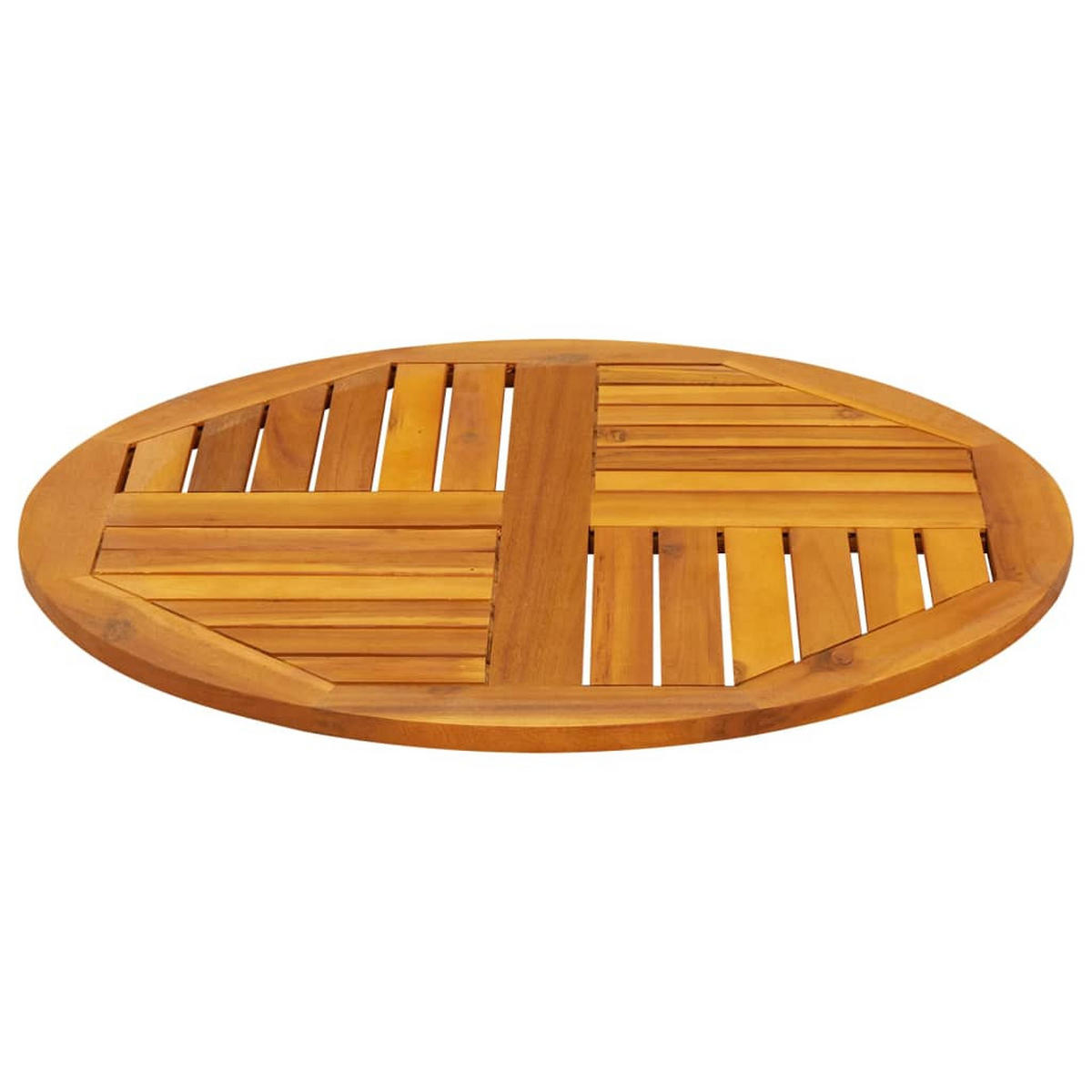 TISCHPLATTE Ø70/2 Cm Rund Massivholz Akazie - Braun, Holz (70/70/2cm) - vidaXL