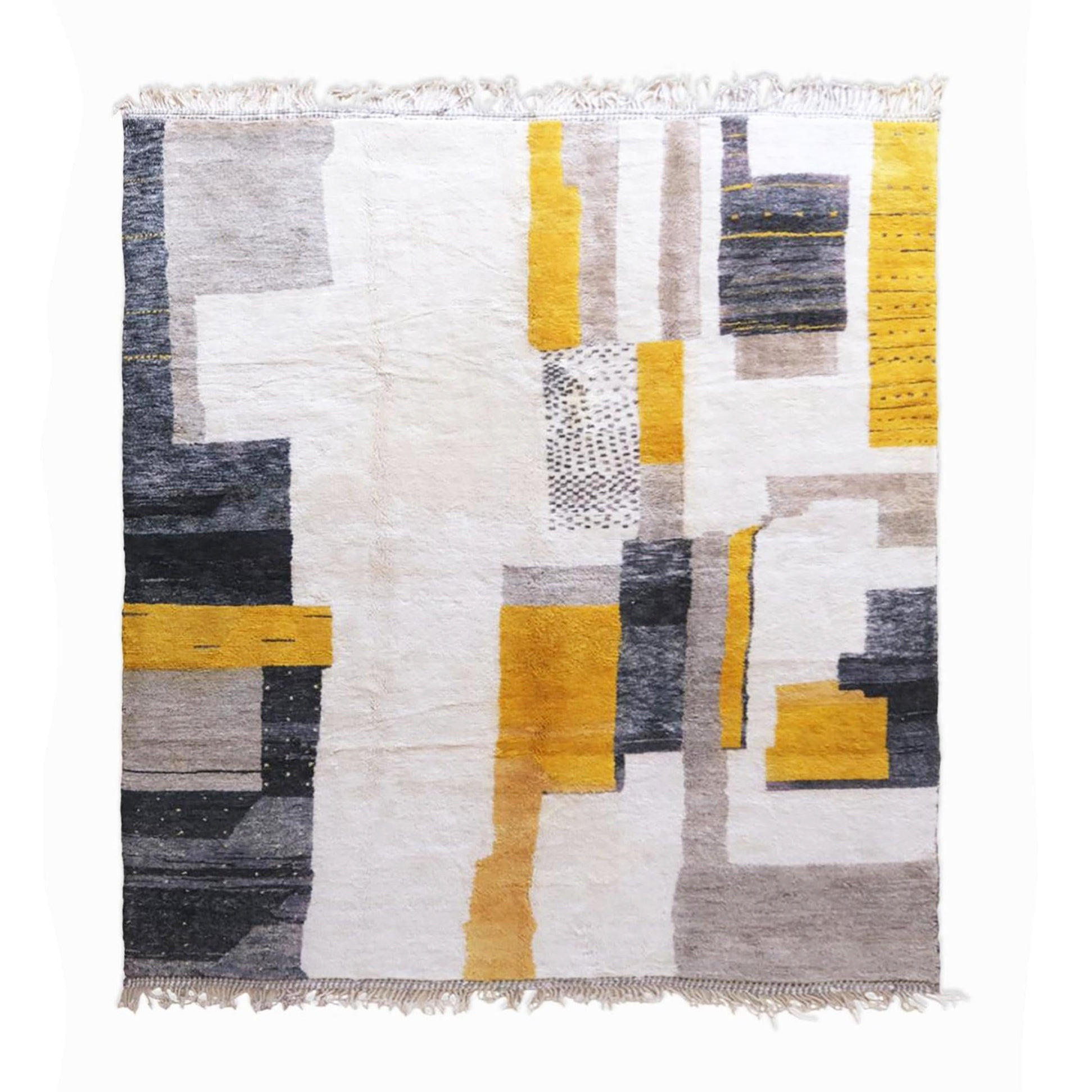 BERBERTEPPICH aus Marokko aus reiner Wolle 250x 350 cm - Orange, Naturmaterialien (250/350cm) - AFK Living