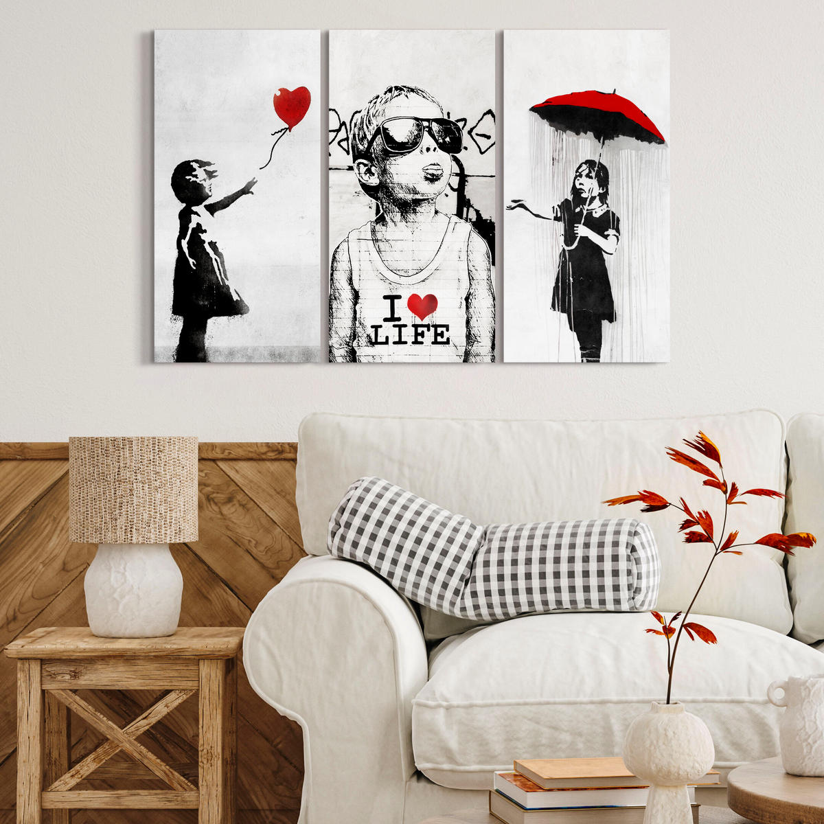 LEINWANDBILD 90x60 cm - Multicolor, Holz (90/60cm) - LUMASOUL