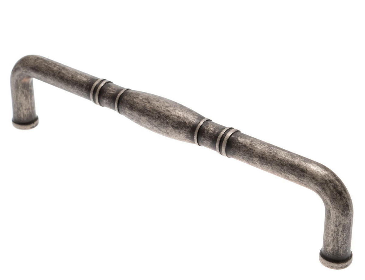 MÖBELGRIFF BA 160 mm Küchengriff Altsilber Vintage Metall Türgriff Landhaus Stil - Silberfarben, Metall (1/4/17.2cm)