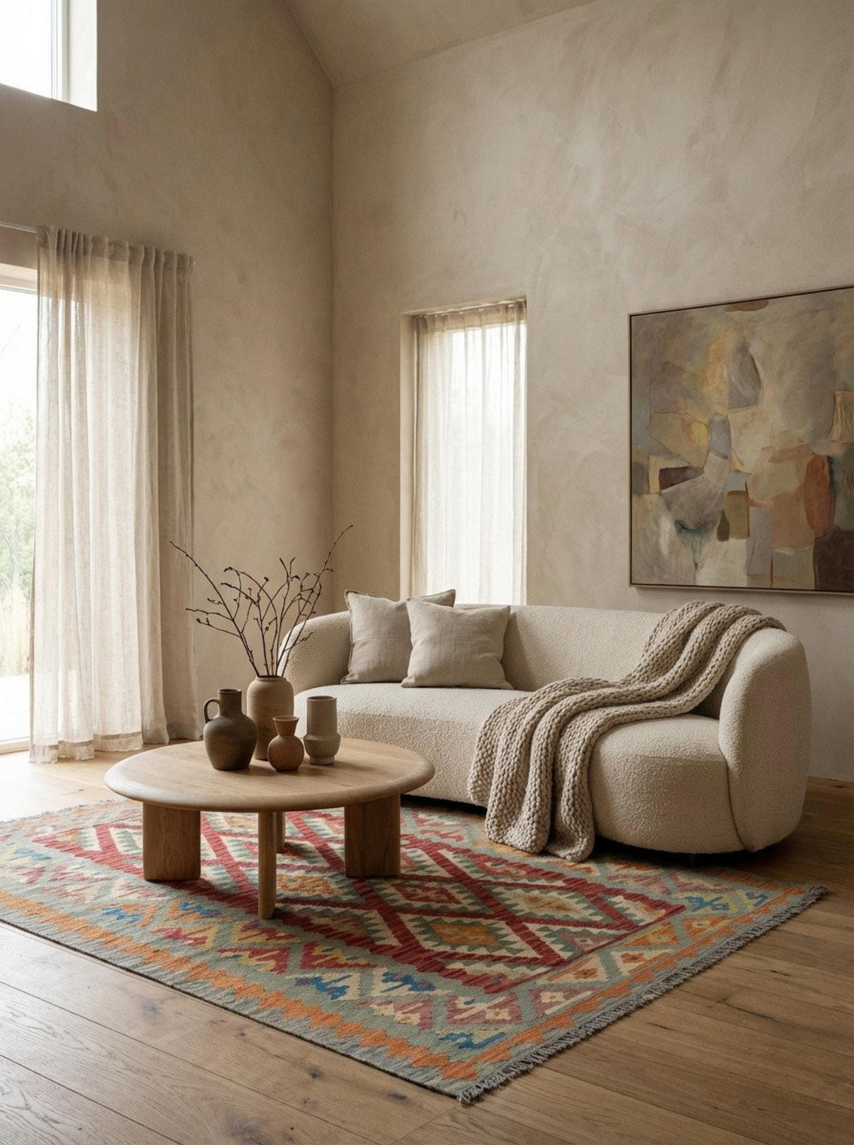 HANDWEBTEPPICH Kelim Gashgai Rot 197/158 cm Schurwolle - Rot, Textil (158/197cm) - Looma