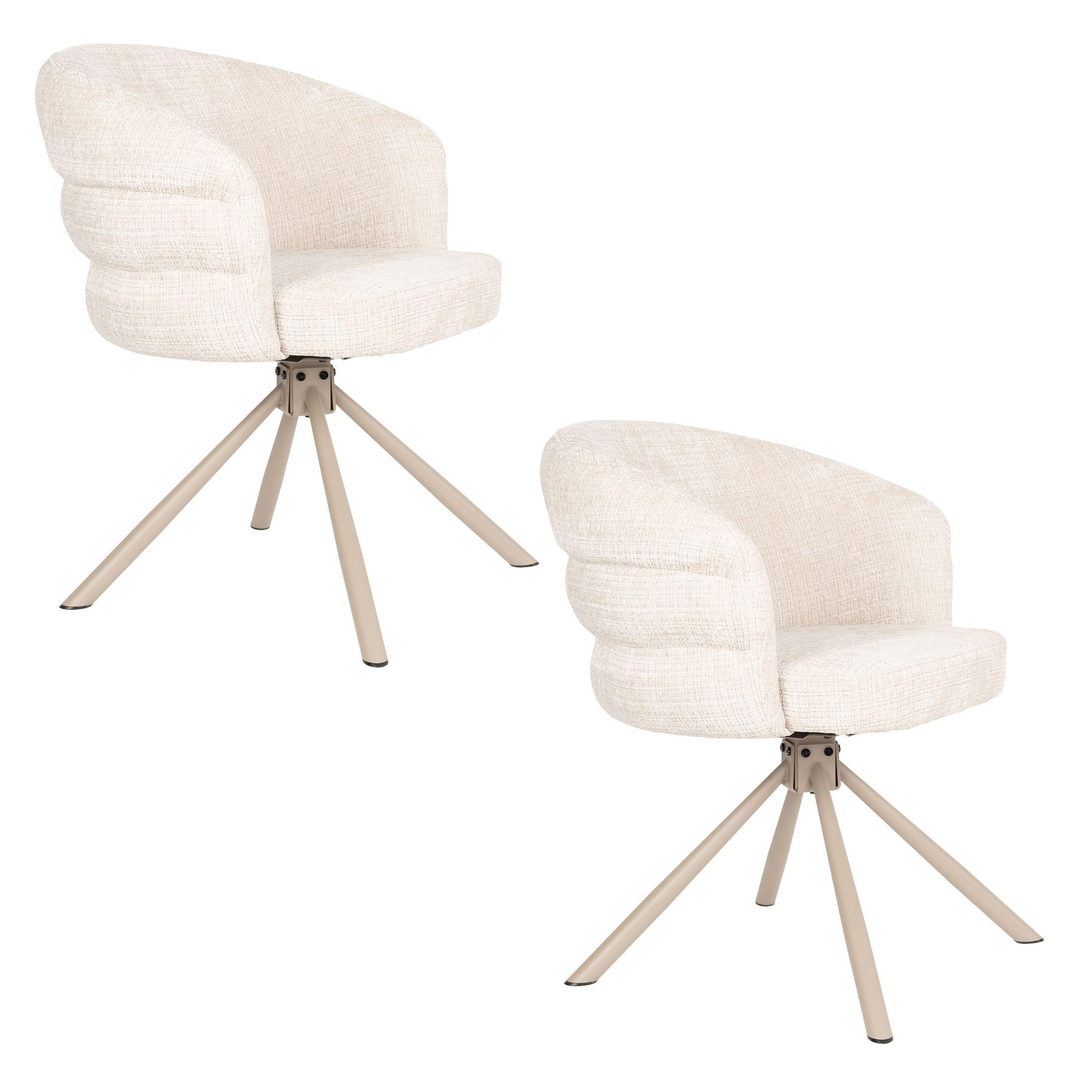 ESSZIMMERSTÜHLE Marjolein Armleuning Beige - 2 er Set - Beige, Kunststoff (62/77/63cm) - Housecraft Living