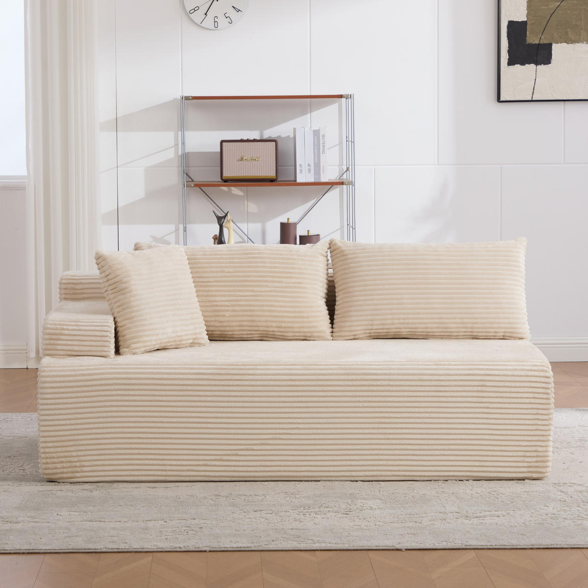 SOFAELEMENT 172/99/74.5 cm Beige Chenillestoff - Beige, Textil (99/74.5/172cm) - Oxeza