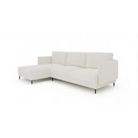 ECKSOFA Helmer In Stoff Baloo - Weiß, Holzwerkstoff/Textil (164/293cm) - Fun Möbel