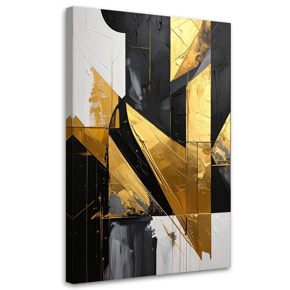 LEINWANDBILD 3D und geometrisch 80x120cm - Goldfarben, Textil (80/120cm) - Feeby