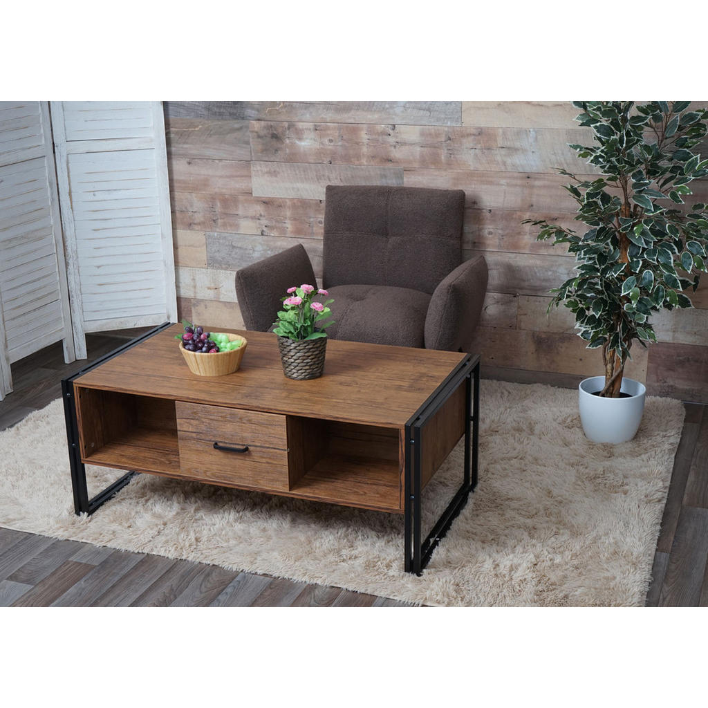 Thumbnail - MCW Couchtisch, Wildeiche, Holzwerkstoff, 110x45x60 cm, Wohnzimmer, Wohnzimmertische, Couchtische