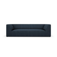 SOFA Ruby aus strukturiertem Stoff marineblau 3 Sitzplätze - Blau, Textil (93/69/232cm) - Micadoni