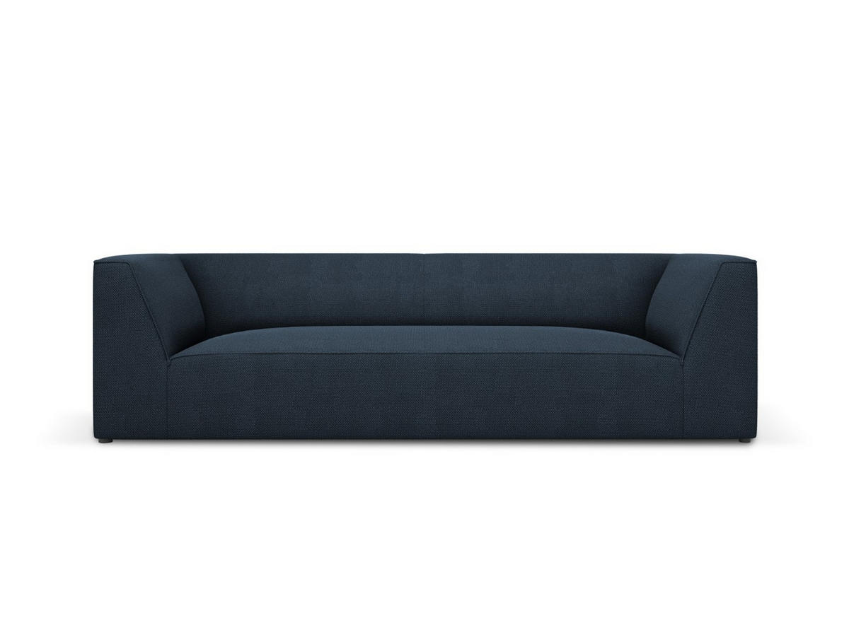 SOFA Ruby aus strukturiertem Stoff marineblau 3 Sitzplätze - Blau, Textil (93/69/232cm) - Micadoni