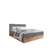 BOXBETT TESSA 200x200 Dunkelgrau Cord - H3 - Dunkelgrau, Textil (120/200cm) - AN-Moebel 4u