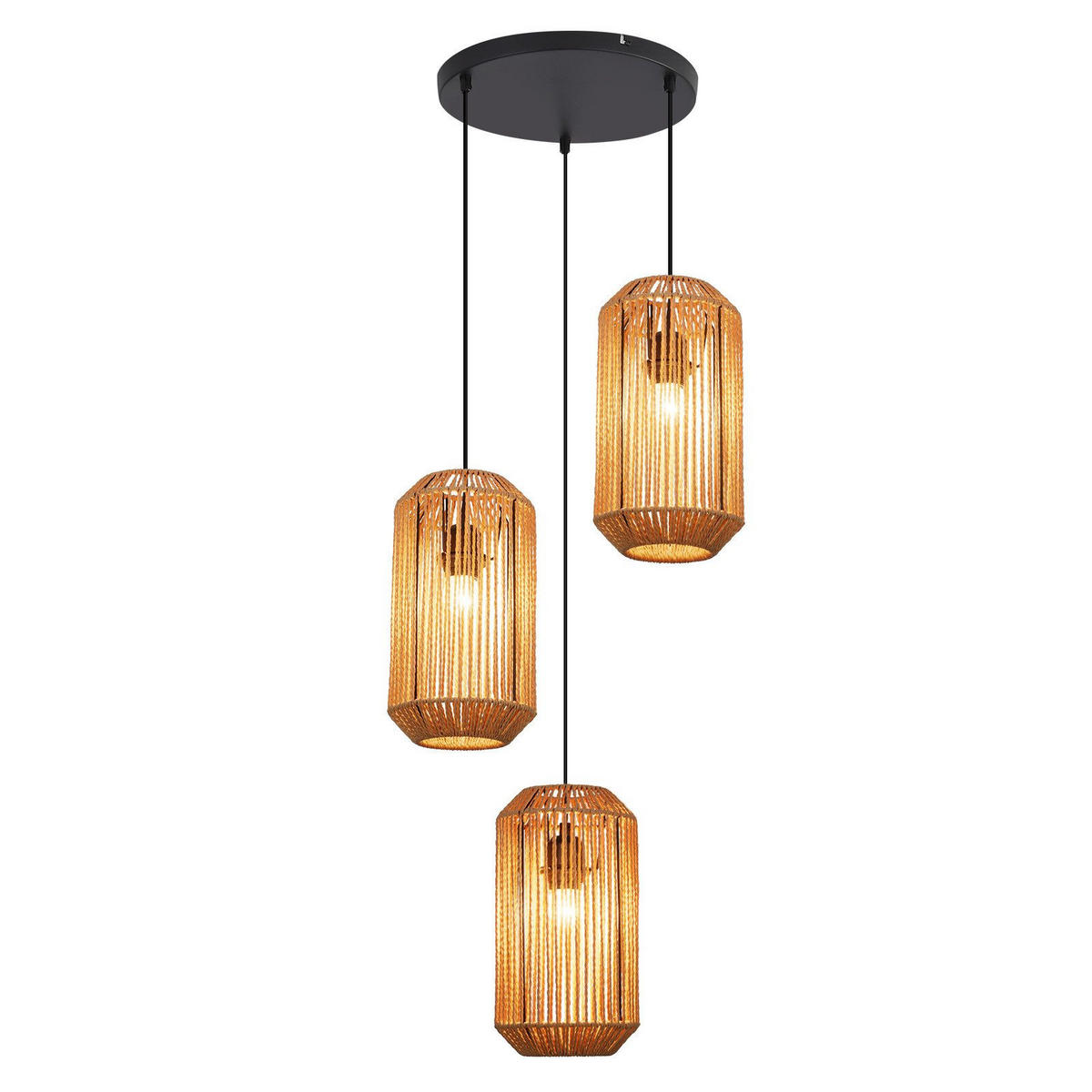 PENDELLEUCHTE BERLINCHEN Ⅲ 30/30/150 cm - Schwarz, Metall (30/30/150cm) - Nettlife