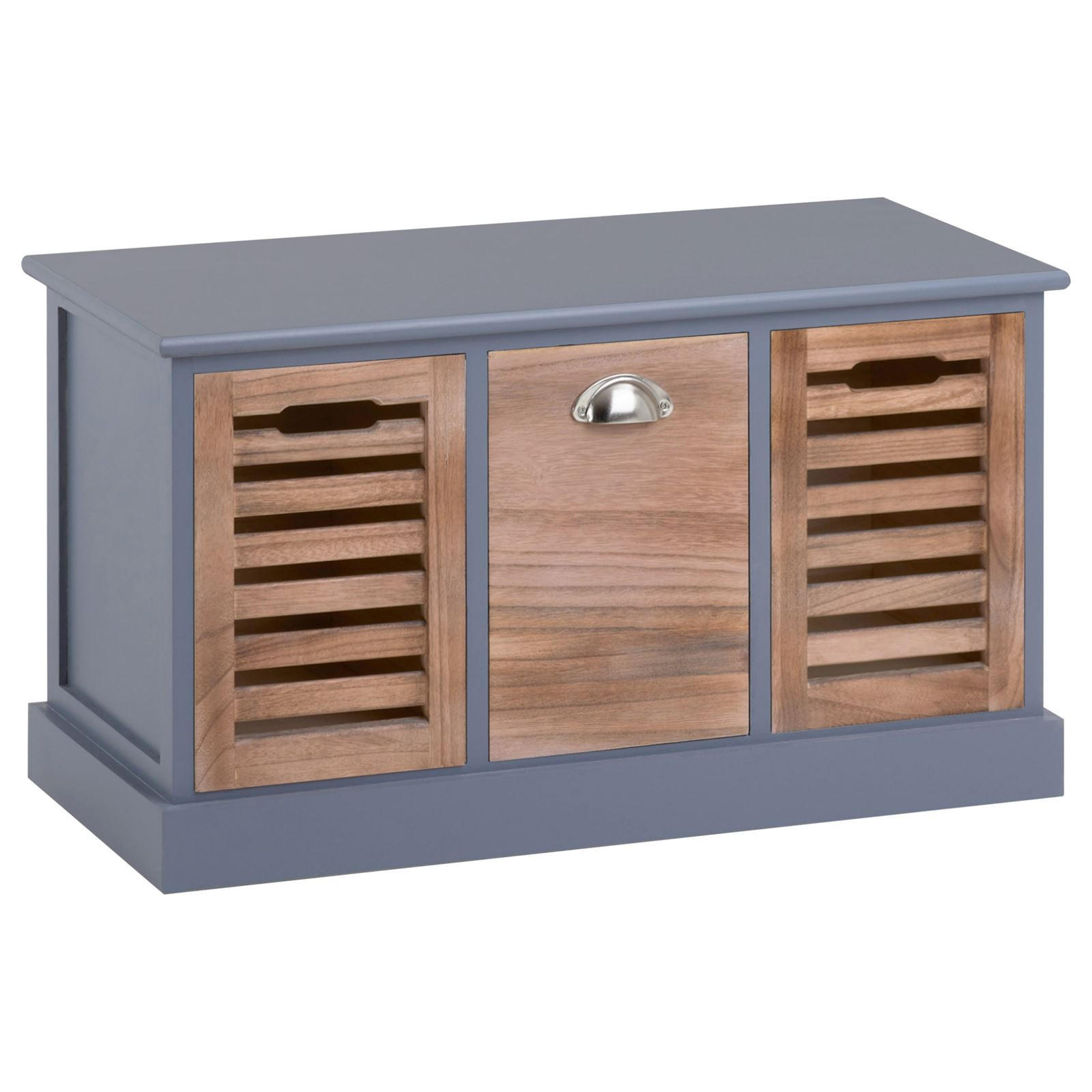 CARO-Möbel Sitzbank Grau, Natur 73x41x32 cm