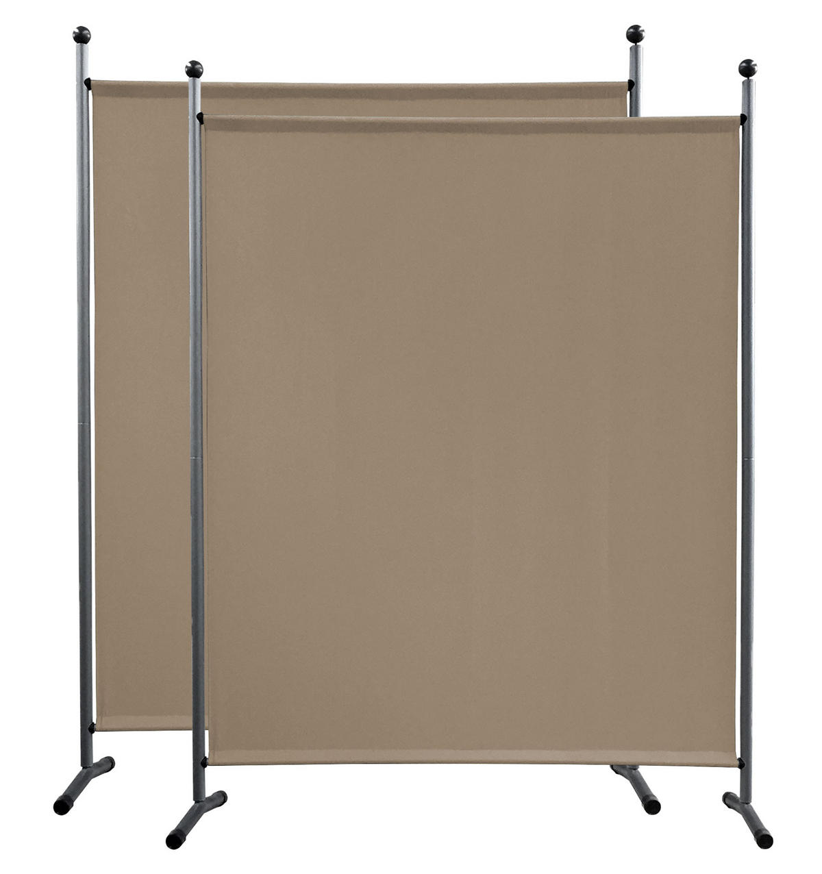 PARAVENT 2 Stück 1-tlg. 150x190 cm Beige - Beige, Metall (150/190cm) - QUICK STAR