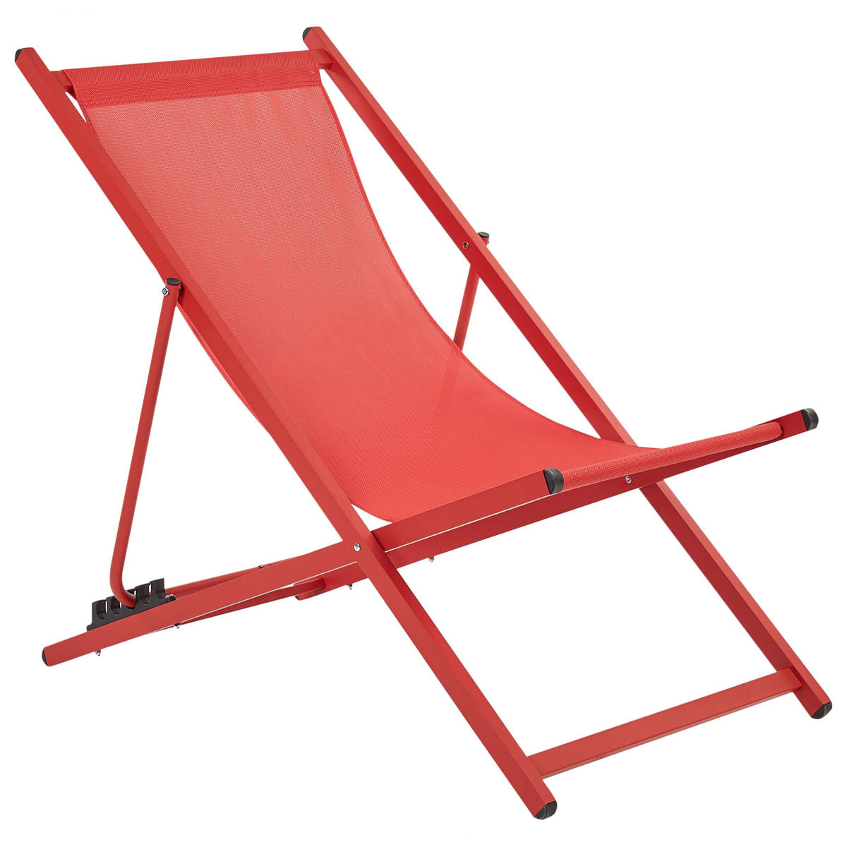 GARTENSTUHL Rot Locri II - Rot, Metall (60/79/95cm) - Beliani