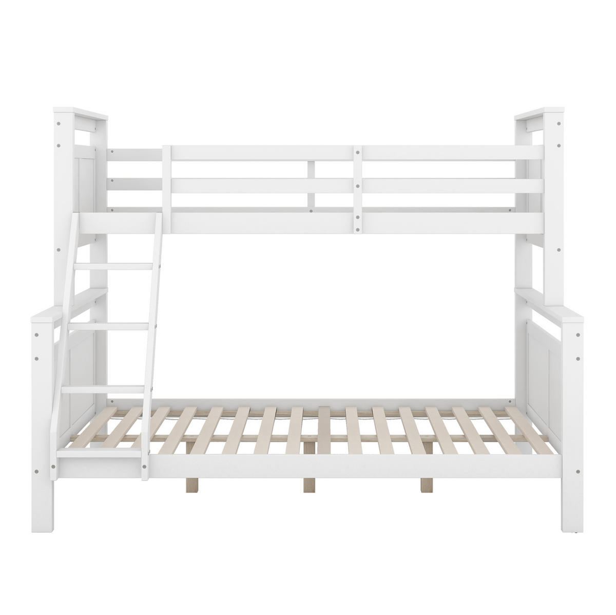 ETAGENBETT teilbar 90x200 und 140x200 cm Kiefernholz Weiß - Weiß, Holzwerkstoff (140/200cm) - Beauniv