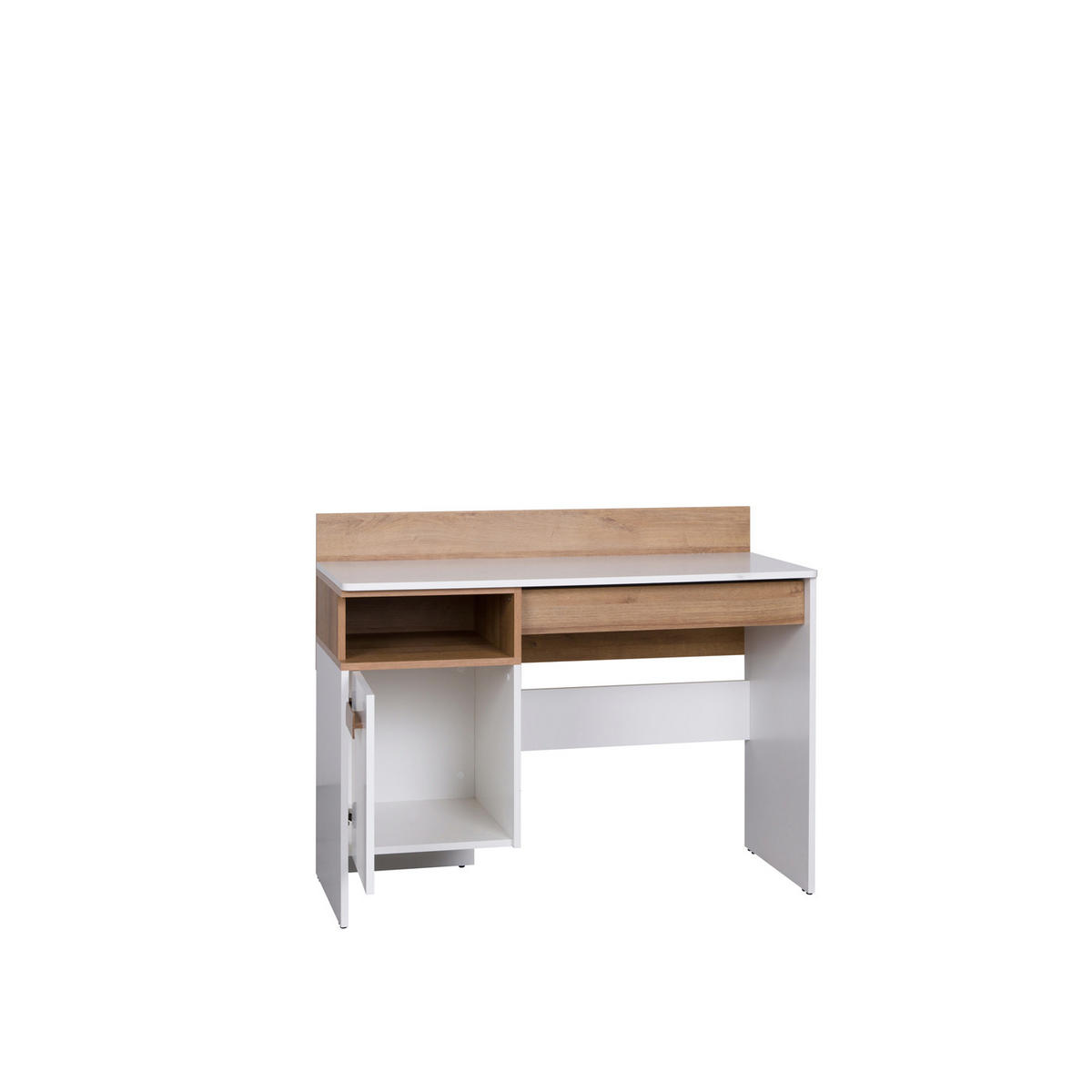 SCHREIBTISCH GRANT G2/B WEIß 110/87/55 - Weiß, Holzwerkstoff (55/110/87cm) - Marmex Möbel