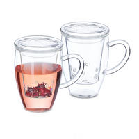 2XTEEGLAS - Transparent, Glas (0.45L) - Relaxdays