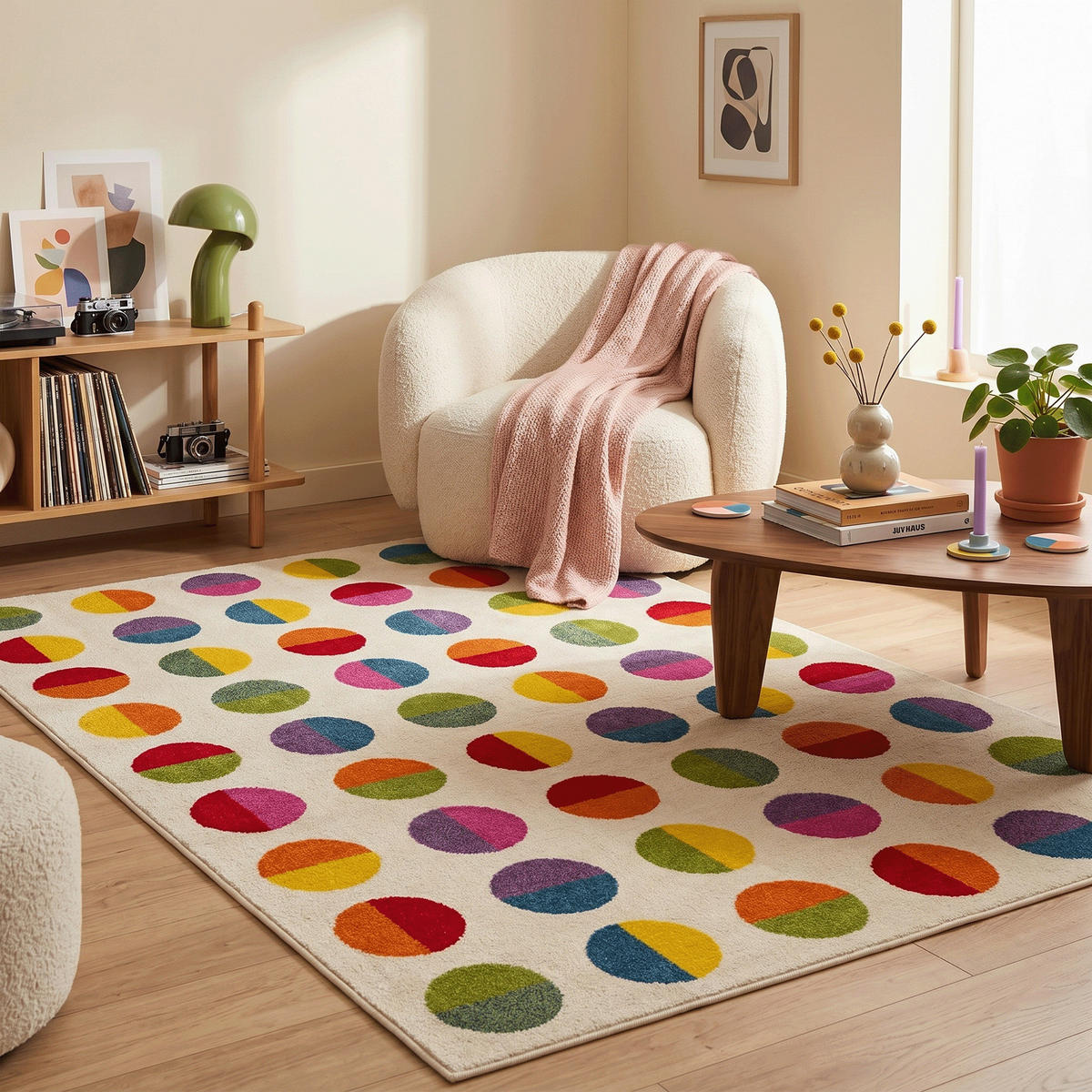 KINDER TEPPICH SOFTSTAR KIDS FANTASY BUNT - Rot, Textil (120/170cm) - Pergamon