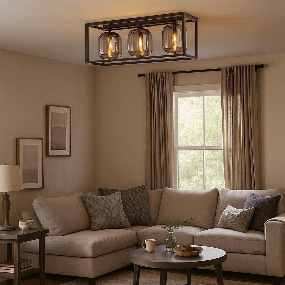 Thumbnail - Globo Lighting Led, Schwarz, Glas, 25x32.5x77.5 cm, Lampen & Leuchten, Innenbeleuchtung, Deckenleuchten