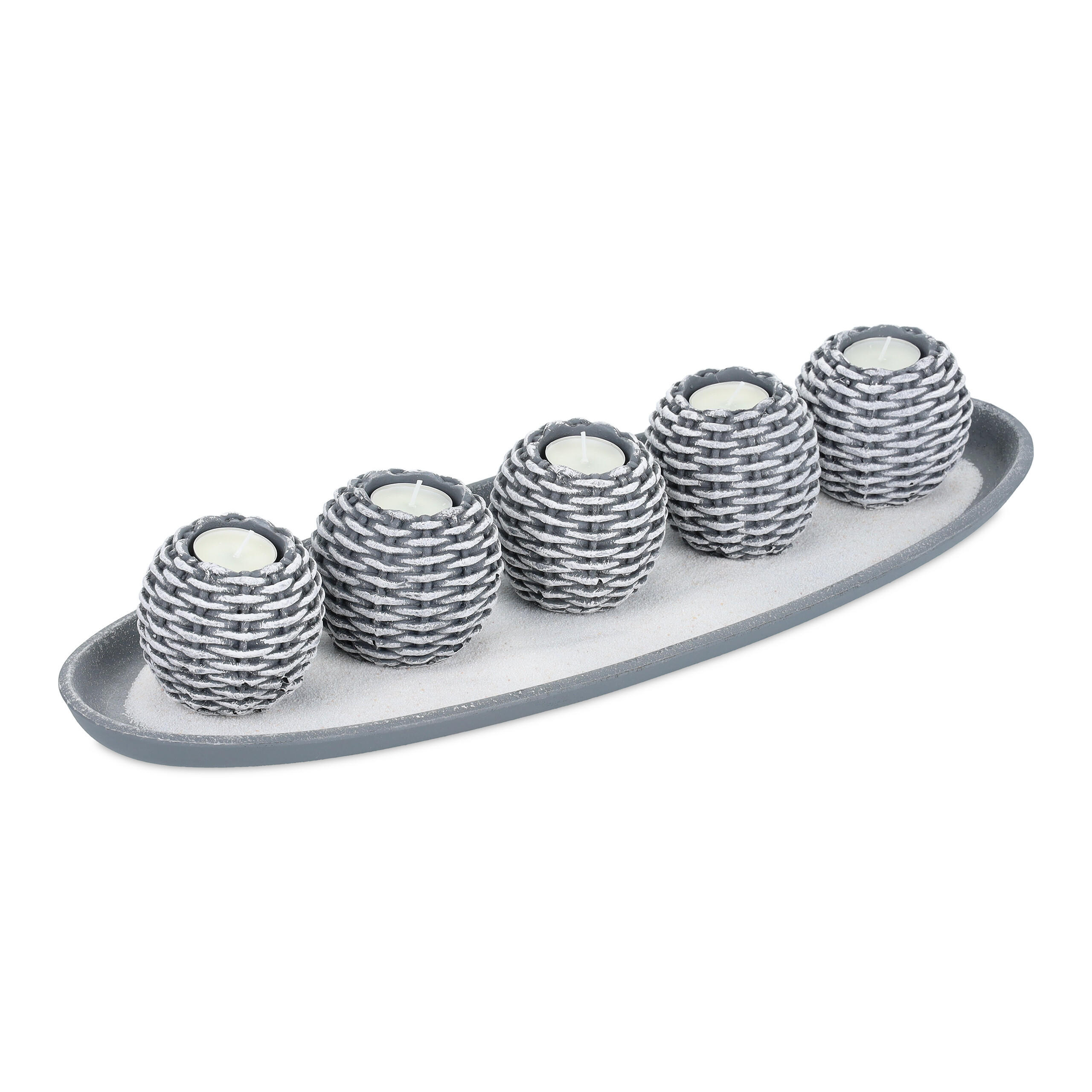 KERZENDEKO - Multicolor, Naturmaterialen/Holzwerkstoff (8cm) - Relaxdays