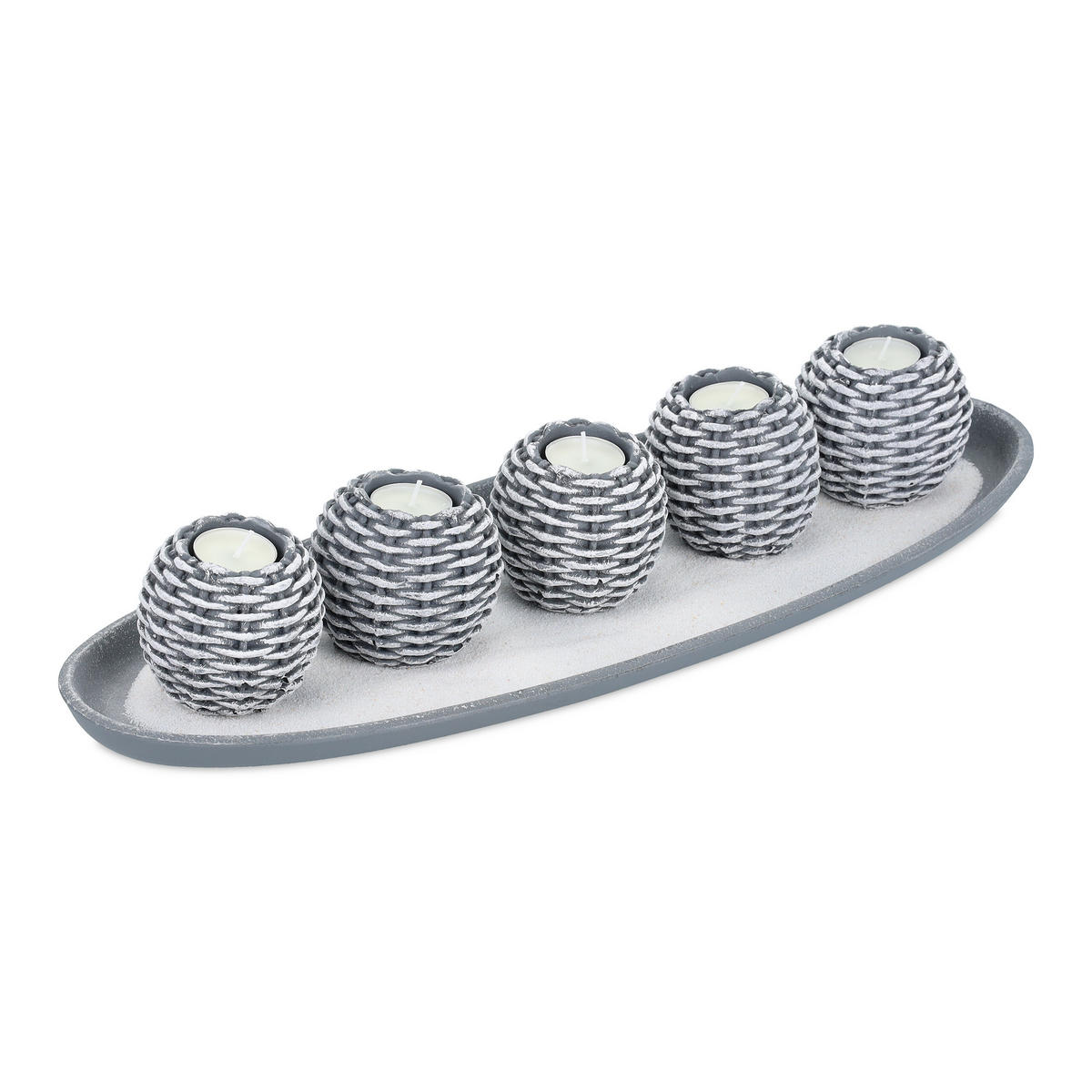 KERZENDEKO - Multicolor, Naturmaterialen/Holzwerkstoff (8cm) - Relaxdays