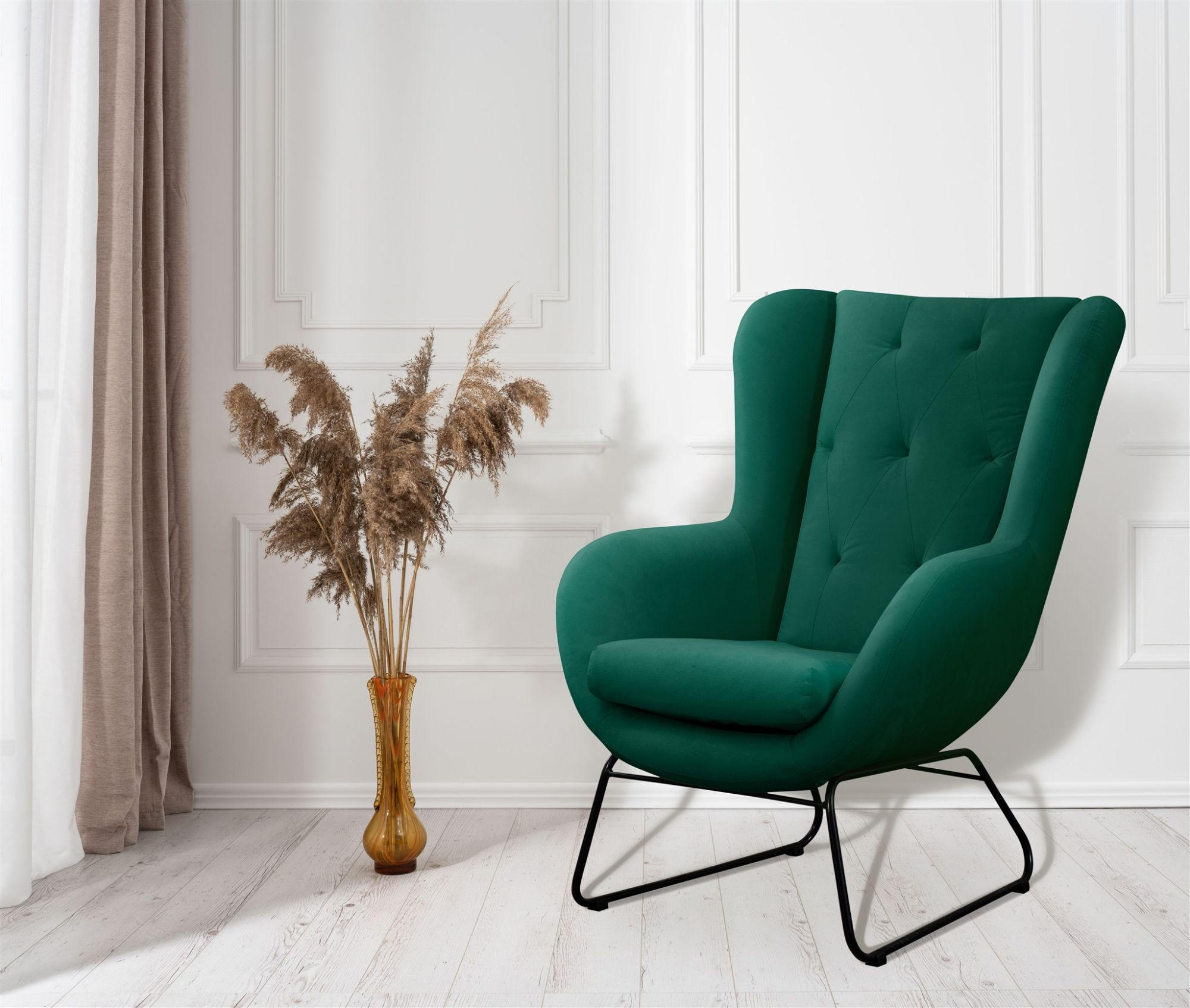 SESSEL Artemis In Kronos - Grün, Holzwerkstoff/Textil (80/105/100cm) - Fun Möbel