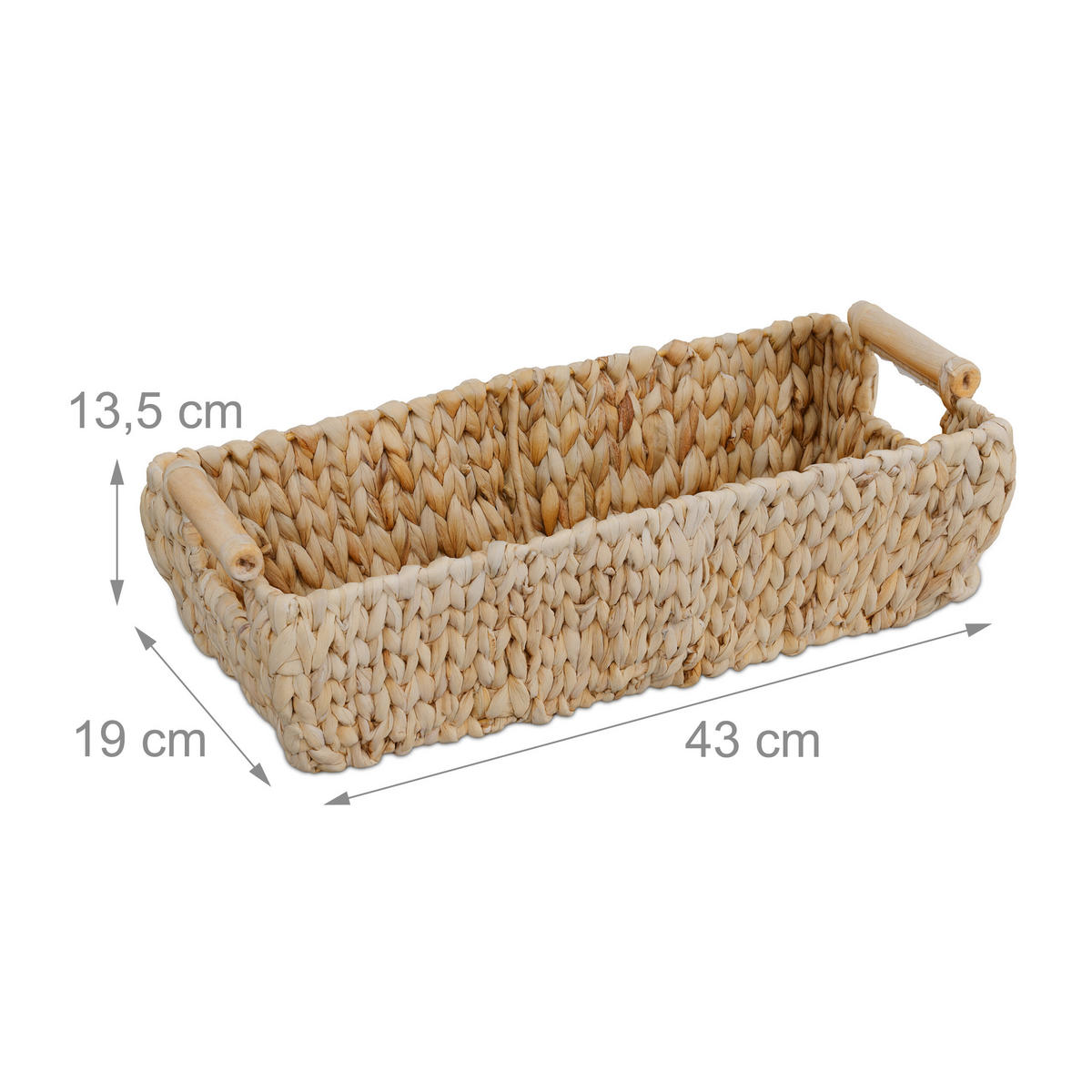 AUFBEWAHRUNGSKORB - Hellbraun, Textil/Metall (43/13.5/19cm) - Relaxdays