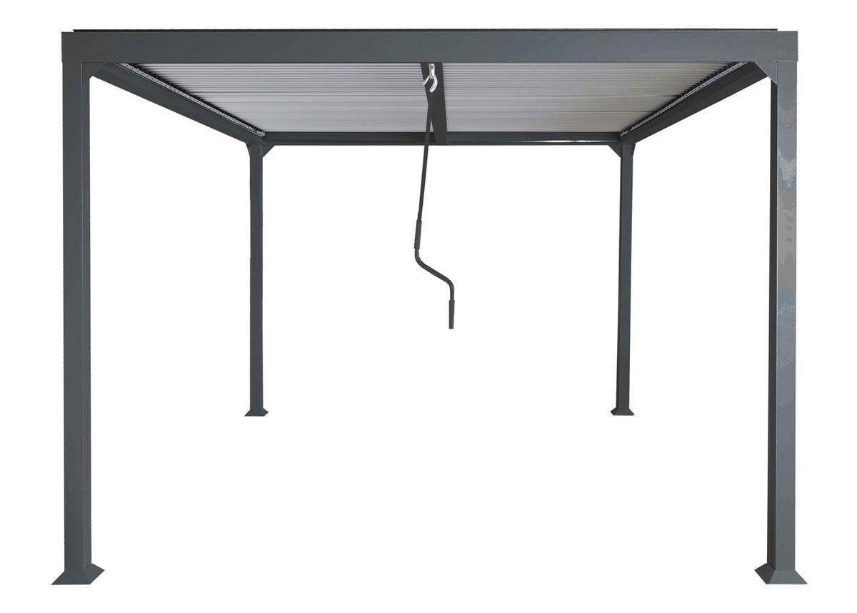 PERGOLA Alu 224x370x300cm Anthrazit - Anthrazit, Metall (370/224/300cm) - BERLINLODGE
