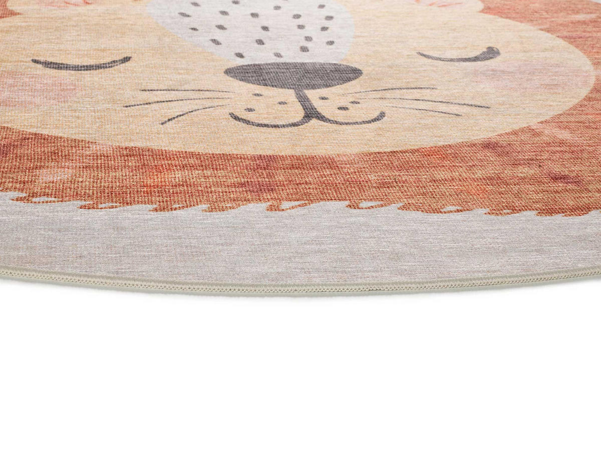KINDERTEPPICH Waschbar Rostfarbe Candy 120/120 cm - Rostfarben, Kunststoff/Textil (120/120cm) - Atticgo