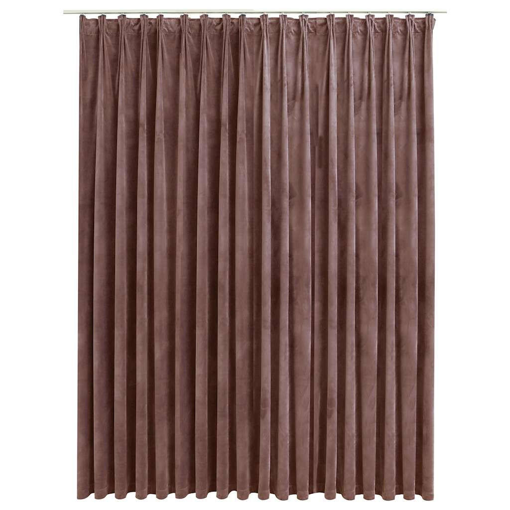 VERDUNKELUNGSVORHANG Mit Haken Samt Antik-Rosa 290/245 Cm - Pink, Textil (290/245/1cm) - vidaXL