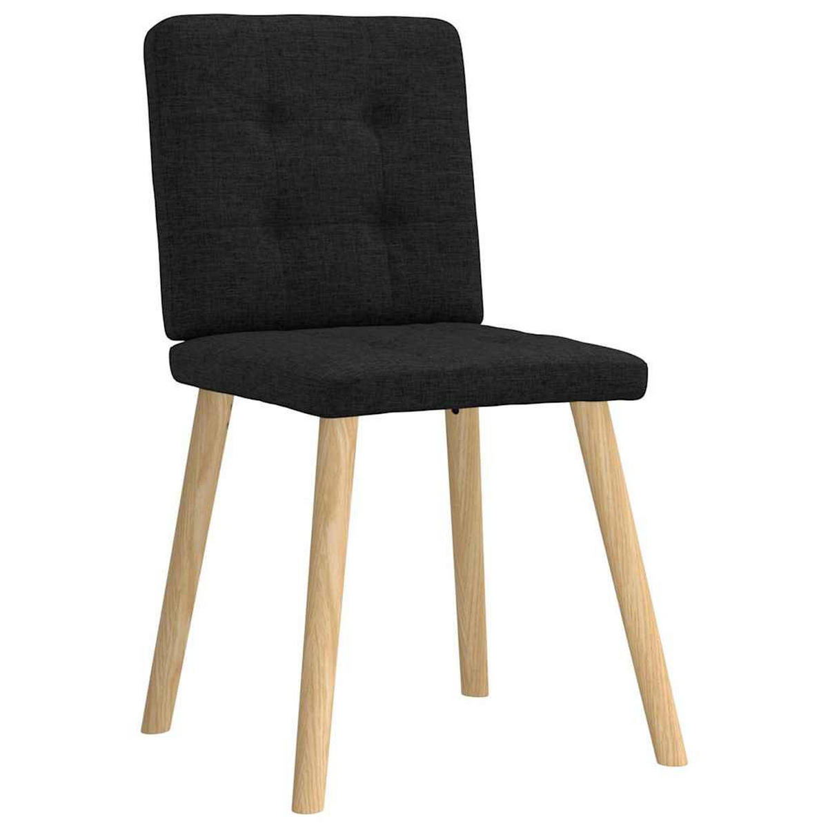 ESSZIMMERSTÜHLE 2 Stk. Schwarz Stoff 45*54*86cm - Schwarz, Metall (45/86/54cm) - ZMH