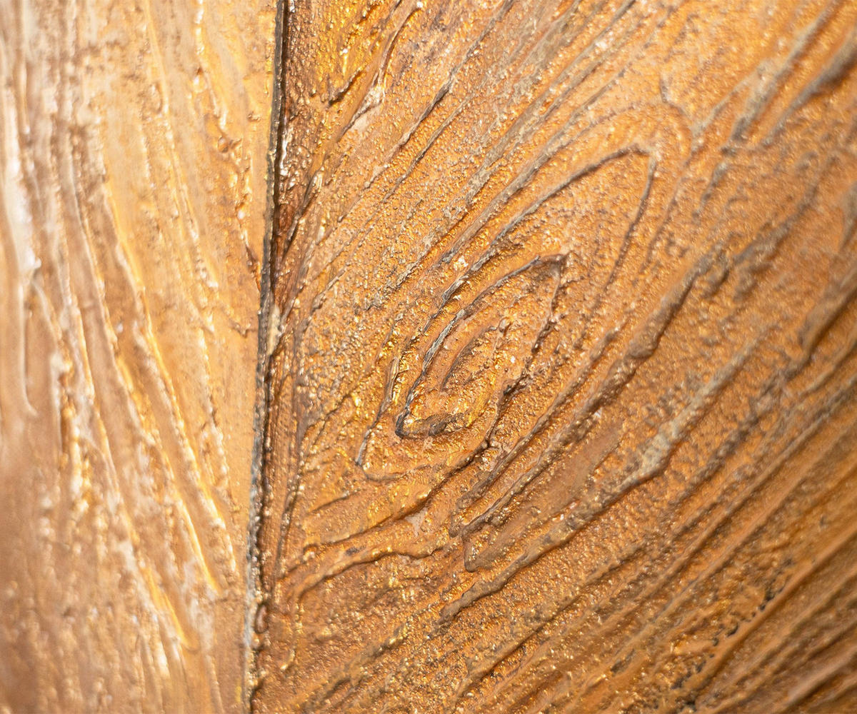 GEMÄLDE Natürliche Ornamente Schattenfugenrahmen Eichefarben 140x100 cm - Eichefarben, Holz (140/100cm) - YS-art gallery