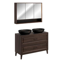 KOUPELNOVÝ NÁBYTEK 120cm Moka 2er-Set Dřevo - hnědá, kompozitní dřevo (120/84.5/46cm) - Petits-meubles