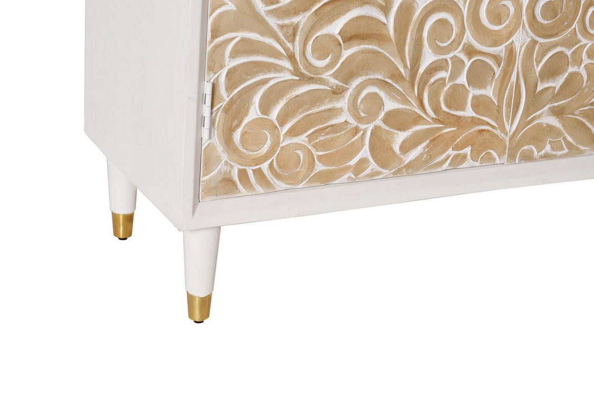 SIDEBOARD aus Mangoholz - Weiß, Holz (40/80/190cm) - Giner y Colomer