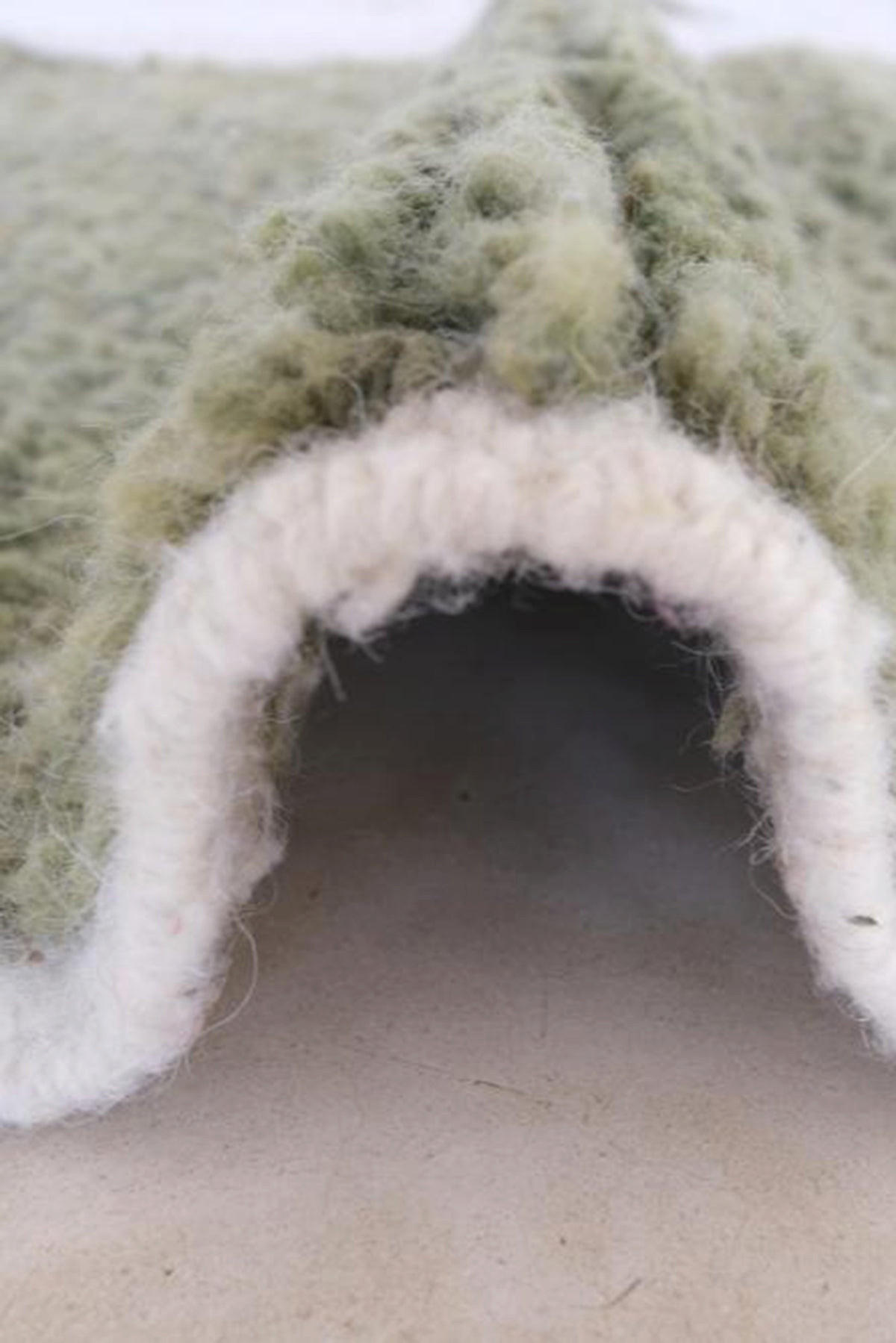 BERBERTEPPICH aus Marokko aus reiner Wolle grün - Grün, Naturmaterialien (156/255cm) - AFK Living