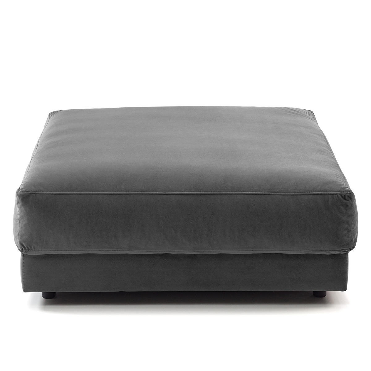 POLSTERHOCKER - Schwarz/Grau, Kunststoff/Textil (105/38/117cm) - home24