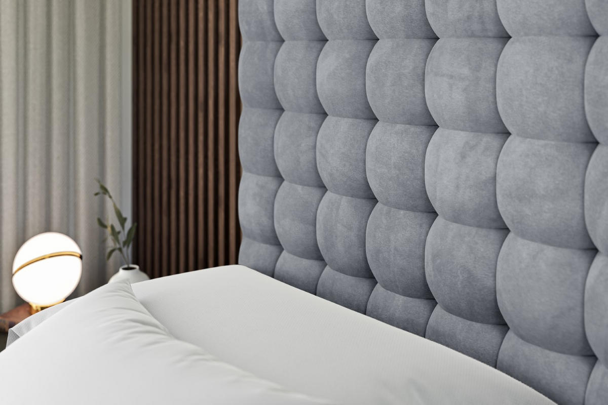 BOXSPRINGBETT VIONE KING - 120 x 200 - H3/H4 - Grau - Grau, Holzwerkstoff (120/200cm) - ALTDECOR