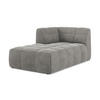 SOFAELEMENT Links Samt Stoff Grau - Schwarz/Grau, Holzwerkstoff/Kunststoff (101/77/175cm) - Makamii