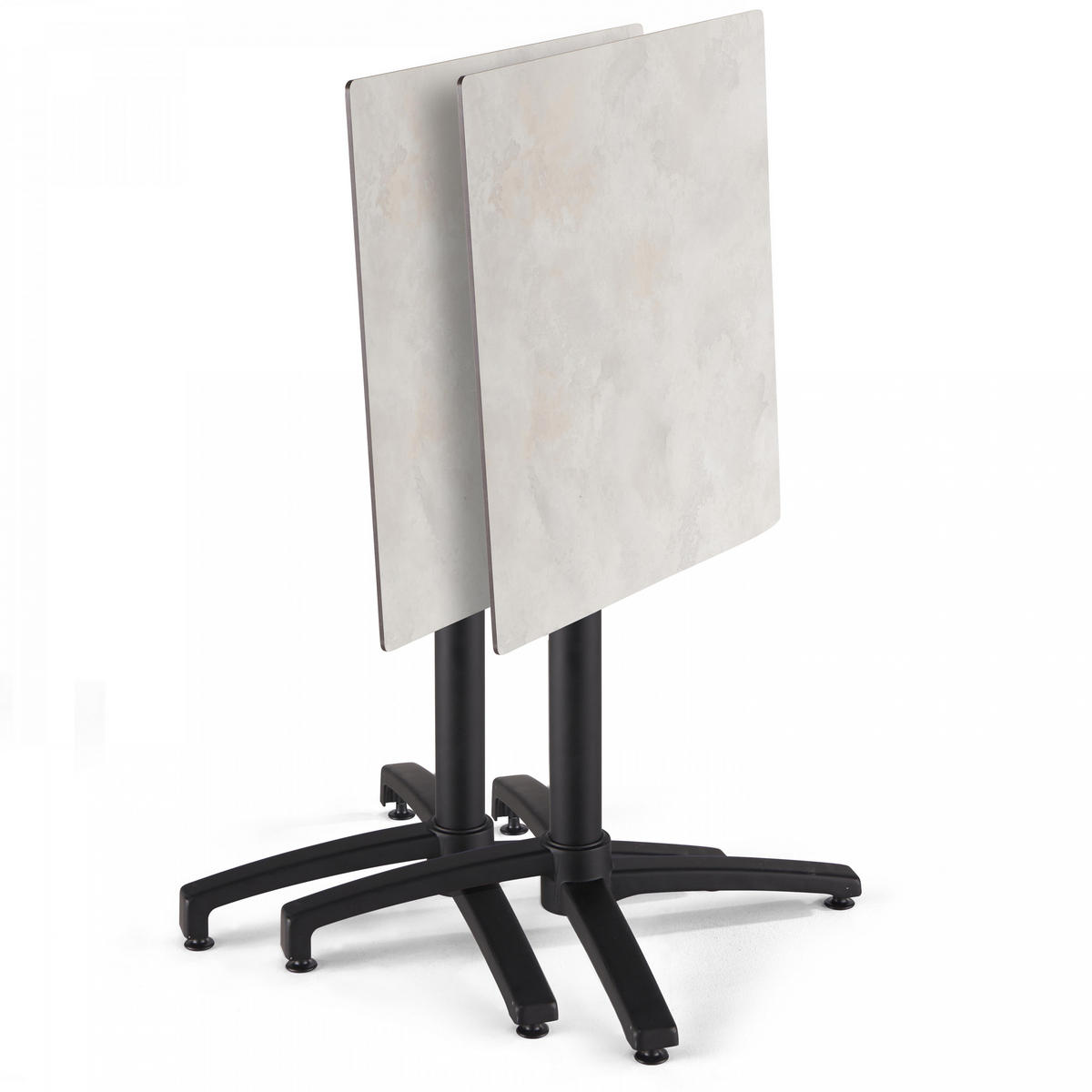 TERRASSENTISCH, Hellgrau - Grau, Holzwerkstoff (70/70/72cm) - Oviala